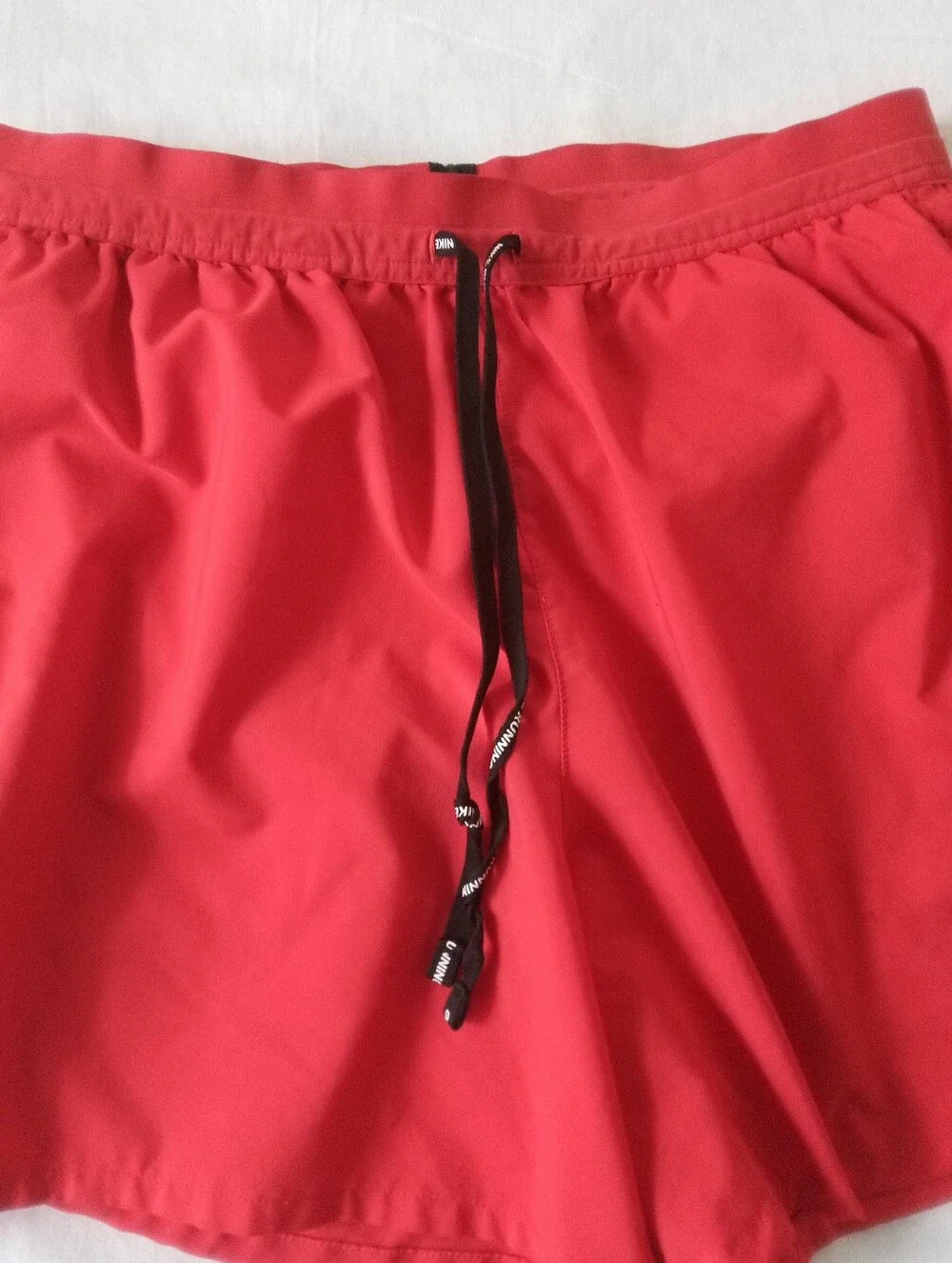 Nike Men's Coral Red Running Shorts with Drawstring